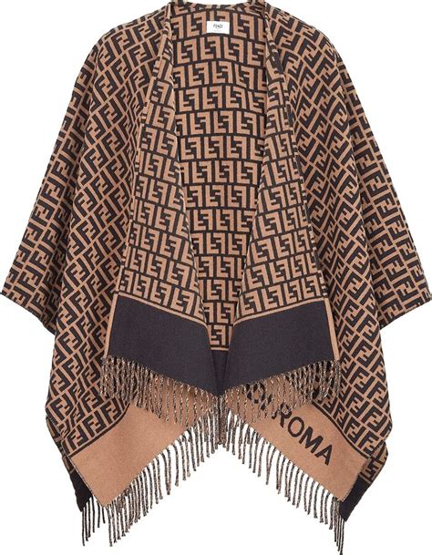 fendi scarf for men|fendi poncho long fur cape.